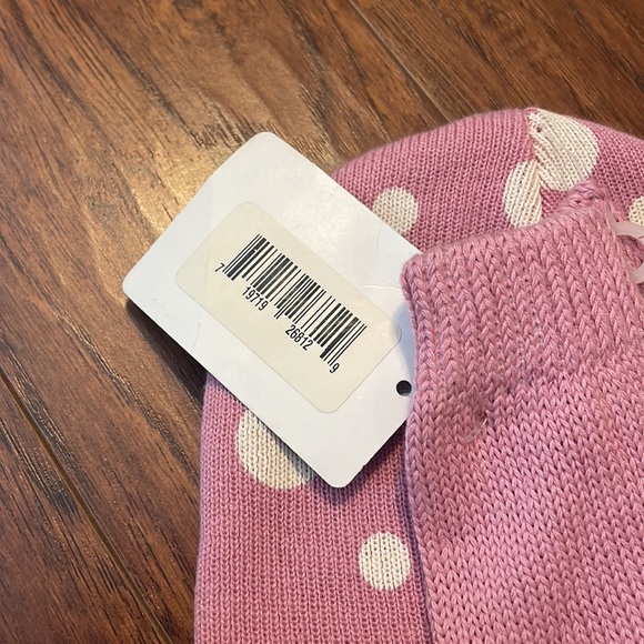 FSU beanie hat & mittens. Pink w/ polka dots Monogrammed logo, GO NOLES! - Picture 7 of 11